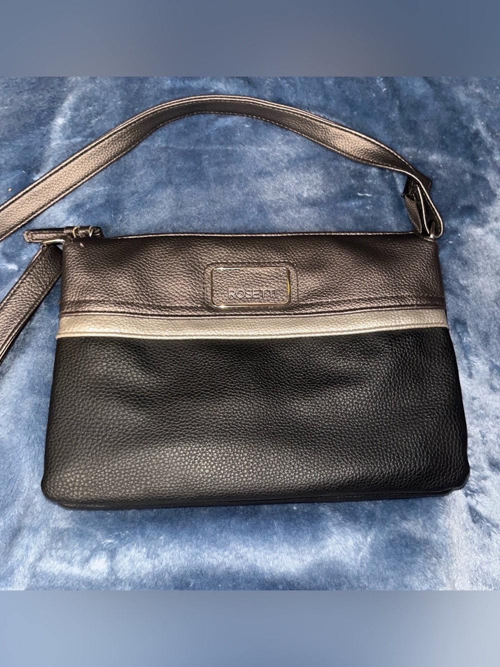 Rosetti Black and Dark Brown Leather Bag